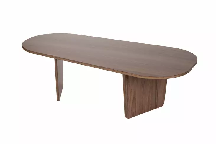 Soffbord Hanah Home Ovalis Valnöt Spånskiva 130x40x65 cm - Soffbord - 8684283887712 - 1