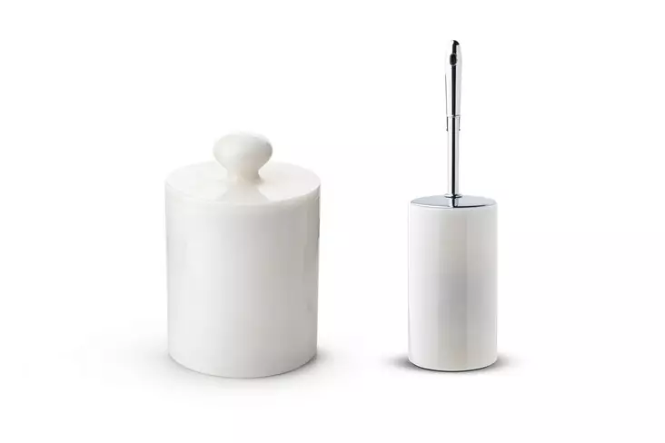 Badrum Set Mijölnir Vit 100% Thassos Marmor 16x20 cm & 9x17 cm - Badrumstillbehör - 8684283055302 - 1