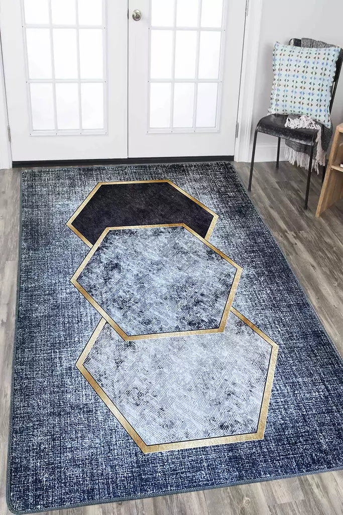 Gångmatta Conceptum Yellowstone Fume Polyester 80x100 cm - Små mattor och gångmattor - 8683342629232 - 1