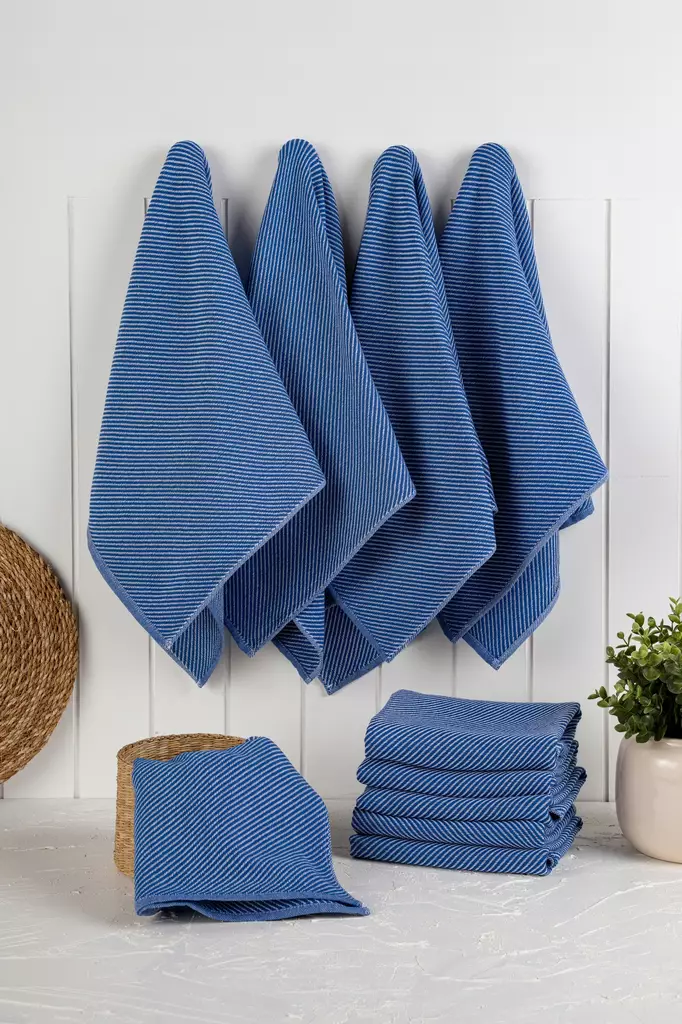 Kökshandduk Set Hermia Eloise Nattblå Bomull Polyester 10 Delar - Kökstextilier - 8684283207442 - 1