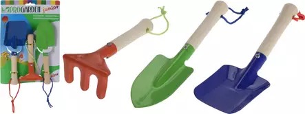 Lasten puutarhatyovalineet 3 kpl - Trädgårdsverktyg - 8719987026003 - 2