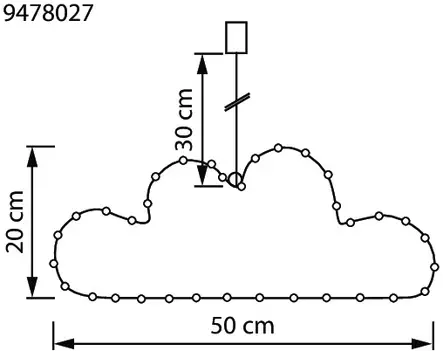 Pilvi sein=C3=A4koriste - Dekorationsljus - 6435200235183 - 2