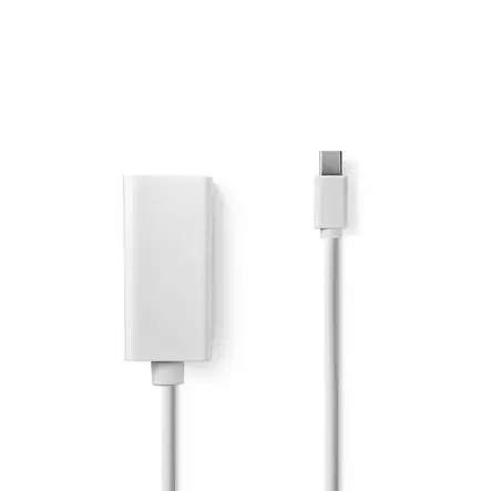Mini Displayport-kabel | DisplayPort 1.2 | Mini DisplayPort Hane | HDMI Utgång | 21.6 Gbps | Nickelplaterad | 0.20 m | Rund | PVC | Vit | Låda - Dator och nätverk - 5412810288663 - 1