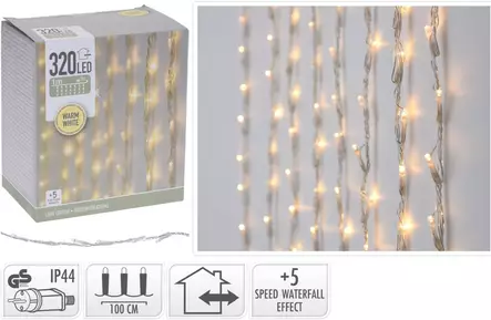 Valosarja Led valoverho 320 led - Ljusslingor - 8719987253973 - 2