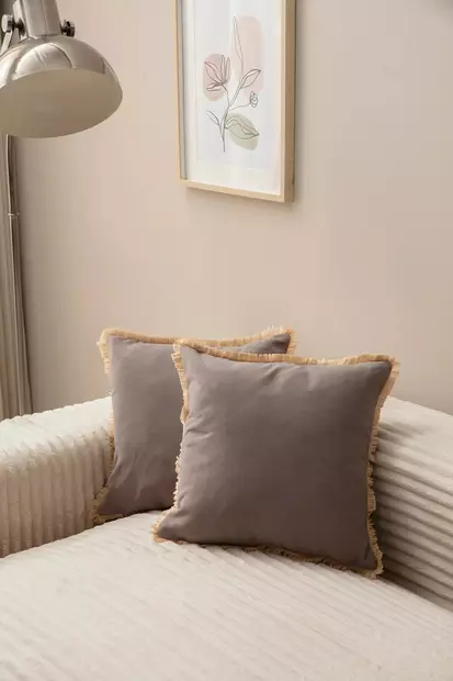 Kuddfodral Set Aberto Design Sacakli Grå Polyester 43x43 cm - Prydnadskuddar - 8684283133253 - 2