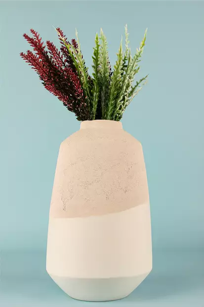 Dekorativ Kruka Aberto BK001 Beige Keramik 17x29 cm - Hängande blomkrukor och vaser - 8684283592463 - 2