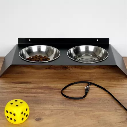 Matskål Hanah Home Pet018 Svart Metall 50x6x20 cm - Mat- och dryckeskärl - 8682870777163 - 2