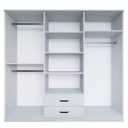 Garderob Hanah Home Yaman 1600 Matte Vit Spånskiva 180x190x45 cm - Garderober - 8684283110063 - 1