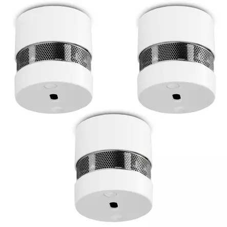 Minirökdetektor med 10 års batteri- och sensortid 3-pack Vit - Brandvarnare och kolmonoxidvarnare - 8711902089483 - 2