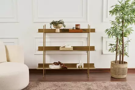 Förvaringsskåp Hanah Home Shb015A Guld Metall 120x34x106 cm - Vägghyllor - 8684283715183 - 2