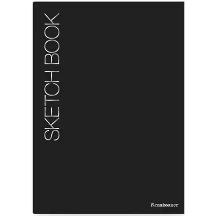 Mustakantinen luonnoslehtiö A4, 100g - Målardukar och tavlor - 8851907198473 - 1