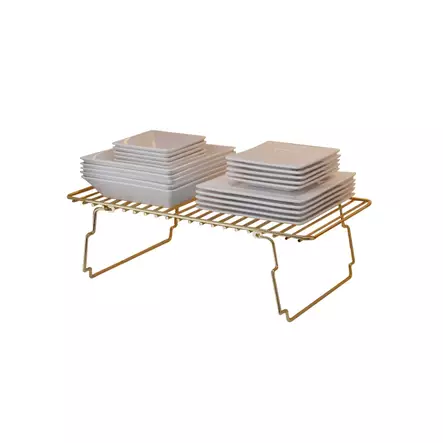 Vägghylla, gyllenbrun, 15 x 19 x 42 cm, hållbar, stilren, mångsidig - Hylla och klädhängare - 8682870729643 - 1