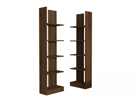 Bokhylla Hanah Home Ikiz Valnöt Spånskiva 100x187x25,8 cm - Bokhyllor - 8682870286573 - 1