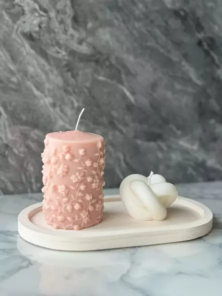 Doftljus Set Aberto Design Glamour Pink Vit Soya 6x5x6 cm - Ljus och lyktor - 8684283555543 - 2