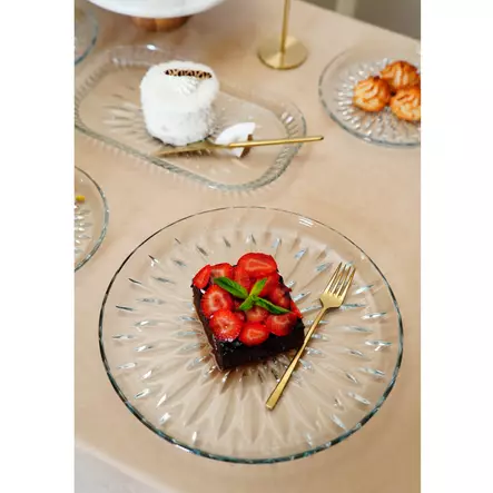 Serveringsfat, transparent, 30 cm, tålig, tål maskindisk - Serveringsfat - 8684282975793 - 2