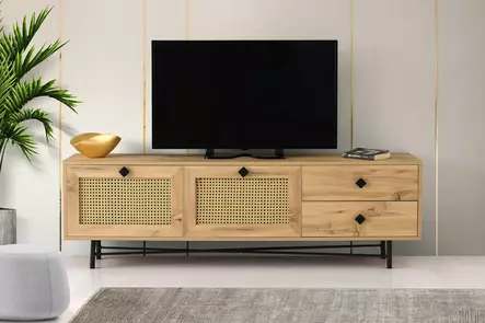 TV-bänk Hanah Home Hapsiyas 180 Ek Spånskiva 180x60x40 cm - TV-bänkar - 8682870168633 - 2