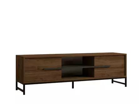 TV-bänk Hanah Home Mono Valnöt Spånskiva 160x50x40 cm - TV-bänkar - 8683743451463 - 1