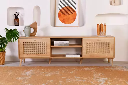 TV-bänk Hanah Home Hazeran 180 Ek Spånskiva 180x55x41 cm - TV-bänkar - 8683742868033 - 2