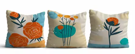 Kuddfodral Set Aberto Design Asr_plw25 Flerfärgad Polybomull 43x43 cm - Prydnadskuddar - 8684283661183 - 1