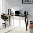 Skrivbord Hanah Home Cozy Valnöt Massivt Trä Härdat Glas 110x73x60 cm - Skrivbord - 8682870558793 - 6