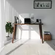 Skrivbord Hanah Home Cozy Valnöt Massivt Trä Härdat Glas 110x73x60 cm - Skrivbord - 8682870558793 - 7