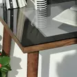 Skrivbord Hanah Home Cozy Valnöt Massivt Trä Härdat Glas 110x73x60 cm - Skrivbord - 8682870558793 - 8