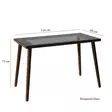 Skrivbord Hanah Home Cozy Valnöt Massivt Trä Härdat Glas 110x73x60 cm - Skrivbord - 8682870558793 - 1