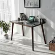 Skrivbord Hanah Home Cozy Valnöt Massivt Trä Härdat Glas 110x73x60 cm - Skrivbord - 8682870558793 - 5