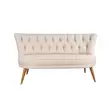 2-sits soffa Atelier del Sofa Richland Cream Polyester 140x71x80 cm - Soffor - 8681875763393 - 1
