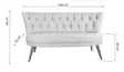 2-sits soffa Atelier del Sofa Richland Cream Polyester 140x71x80 cm - Soffor - 8681875763393 - 3