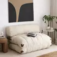 2-sits bäddsoffa Atelier del Sofa Fold Teddy 2 Cream Polyester 120x75x79 cm - Bäddsoffor - 8684282400233 - 2