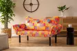 2-sits bäddsoffa Atelier del Sofa Chatto Patchwork Multicolor Patchwork Digital Fabric 150x70x75 cm - Bäddsoffor - 8683342977883 - 3