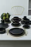 Matsservis Hermia Matte Svart Keramik 20 Delar - Serveringsfat - 8684283399703 - 2