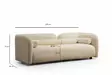 3-sits soffa Atelier del Sofa Victoria Cream Bouclé Polyester 228x90x74 cm - Soffor - 8683342961783 - 6