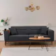 3-sits bäddsoffa Atelier del Sofa Liones Antracit Polyester 223x94x82 cm - Bäddsoffor - 8683342812153 - 2