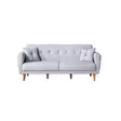 3-sits bäddsoffa Atelier del Sofa Aria Grå Linne 205x80x85 cm - Bäddsoffor - 8681875323863 - 1