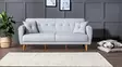 3-sits bäddsoffa Atelier del Sofa Aria Grå Linne 205x80x85 cm - Bäddsoffor - 8681875323863 - 2