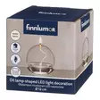 3D LED Lasipallo öljylamppu 12 cm Finnlumor - Paristokäyttöinen lasinen tunnelmavalaisin elävällä liekkiefektillä - Ljussmycken och ljusfigurer - 6410416499833 - 7