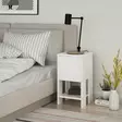 Sängbord Hanah Home Ema Vit Spånskiva 30x55x30 cm - Nattduksbord - 8681875205503 - 1