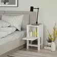 Sängbord Hanah Home Ema Vit Spånskiva 30x55x30 cm - Nattduksbord - 8681875205503 - 2