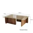 Soffbord Hanah Home Escape Valnöt Härdat Glas Spånskiva 105x30x65 cm - Soffbord - 8683342746823 - 9