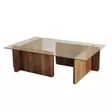 Soffbord Hanah Home Escape Valnöt Härdat Glas Spånskiva 105x30x65 cm - Soffbord - 8683342746823 - 8
