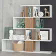 Bokhylla Hanah Home Karlin Vit Valnöt Spånskiva 120x109x20 cm - Bokhyllor - 8681875010893 - 3