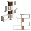 Bokhylla Hanah Home Karlin Vit Valnöt Spånskiva 120x109x20 cm - Bokhyllor - 8681875010893 - 4