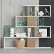 Bokhylla Hanah Home Karlin Vit Valnöt Spånskiva 120x109x20 cm - Bokhyllor - 8681875010893 - 1