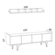 TV-bänk Hanah Home Cursa Safir Ek Spånskiva 150x57x40 cm - TV-bänkar - 8683342978873 - 5