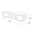 TV-bänk Hanah Home LV1 RL Silver Svart Spånskiva 160x45,2x35,5 cm - TV-bänkar - 8683342161763 - 7