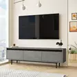 TV-bänk Hanah Home LV1 RL Silver Svart Spånskiva 160x45,2x35,5 cm - TV-bänkar - 8683342161763 - 2