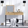 Sminkbord Hanah Home Linda Ek Spånskiva 100x45x75 cm - Toalettbord - 8682870655973 - 1
