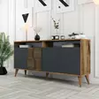 Konsolbord Hanah Home Milan 160 Valnöt Antracit Spånskiva 160x78x35 cm - Byråer och skåp - 8683743027873 - 2